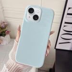 Custodia per telefono in policarbonato con finitura opaca effetto velluto e pelle vegana., For iPhone 15 Pro Max, For iPhone 15 Pro, For iPhone 14 Plus / 15 Plus, For iPhone 15