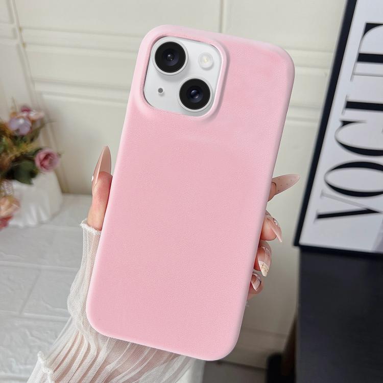 Custodia per telefono in policarbonato con finitura opaca effetto velluto e pelle vegana., For iPhone 15 Pro Max, For iPhone 15 Pro, For iPhone 14 Plus / 15 Plus, For iPhone 15