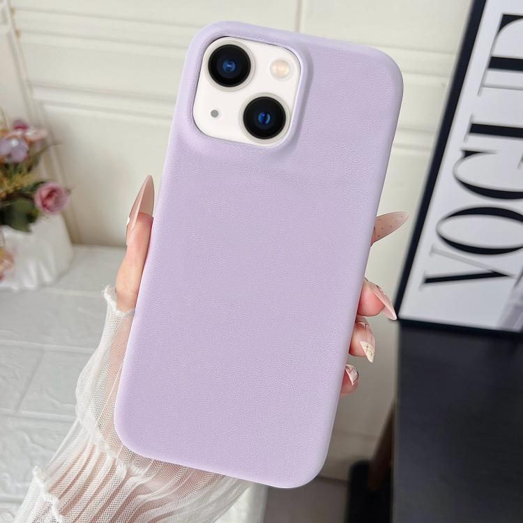 Custodia per telefono in policarbonato con finitura opaca effetto velluto e pelle vegana., For iPhone 13 / 14, For iPhone 14 Pro, For iPhone 14 Pro Max, For iPhone 13 Pro Max