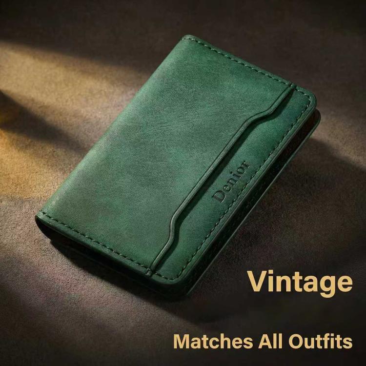 Portafoglio magnetico con porta carte di credito in stile retrò vegano Denior V08+1