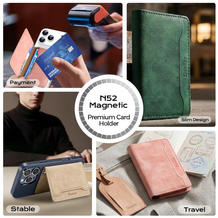 Portafoglio magnetico con porta carte di credito in stile retrò vegano Denior V08+1
