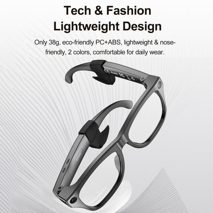 Occhiali intelligenti XK One Pro con intelligenza artificiale per riprese a 1080p., 1MP Camera