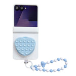 Custodia per telefono con doppio magnete centrale a forma di cuore di macaron e cinturino., For Samsung Galaxy Z Flip6 5G / Flip7 FE, For Samsung Galaxy Z Flip7 5G, For Samsung Galaxy Z Flip5 5G