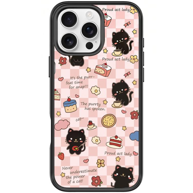 Adorabile custodia magnetica per telefono con motivo a gatto da dessert., For iPhone 16 Pro Max, For iPhone 16 Pro, For iPhone 16 Plus, For iPhone 16
