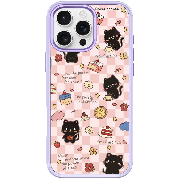 Adorabile custodia magnetica per telefono con motivo a gatto da dessert., For iPhone 16 Pro Max, For iPhone 16 Pro, For iPhone 16 Plus, For iPhone 16