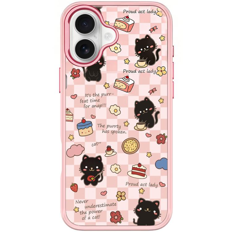 Adorabile custodia magnetica per telefono con motivo a gatto da dessert., For iPhone 16 Pro Max, For iPhone 16 Pro, For iPhone 16 Plus, For iPhone 16