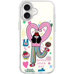 Custodia magnetica per telefono con motivo Dopamine Girl, For iPhone 16 Pro Max, For iPhone 16 Pro, For iPhone 16 Plus, For iPhone 16