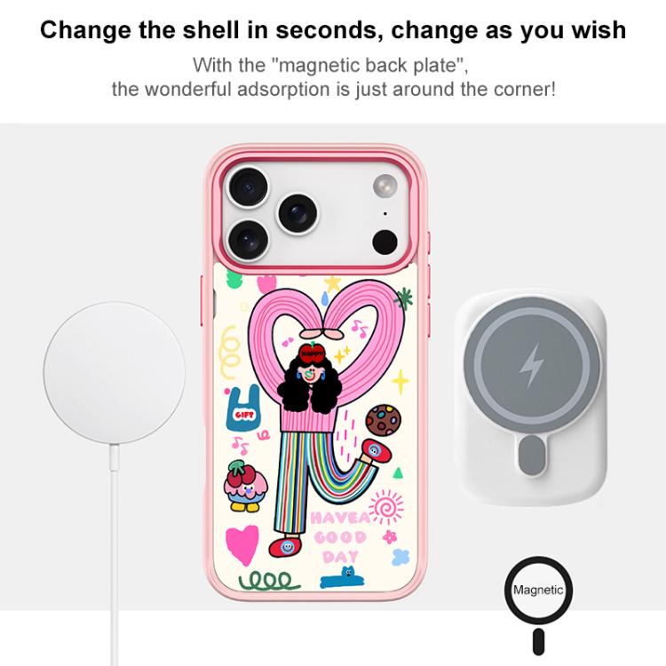 Custodia magnetica per telefono con motivo Dopamine Girl, For iPhone 17 Pro Max, For iPhone 17 Pro, For iPhone 17, For iPhone Air