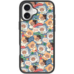 Adorabile custodia magnetica per telefono con motivo orsetto., For iPhone 16 Pro Max, For iPhone 16 Pro, For iPhone 16 Plus, For iPhone 16
