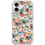 Adorabile custodia magnetica per telefono con motivo orsetto., For iPhone 16 Pro Max, For iPhone 16 Pro, For iPhone 16 Plus, For iPhone 16