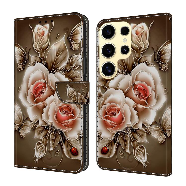 Custodia per telefono in ecopelle con effetto cristallo., For Samsung Galaxy S25 Ultra 5G