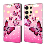 Custodia per telefono in ecopelle con effetto cristallo., For Samsung Galaxy S24 Ultra 5G