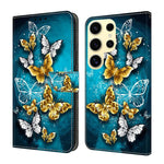 Custodia per telefono in ecopelle con effetto cristallo., For Samsung Galaxy S24 Ultra 5G