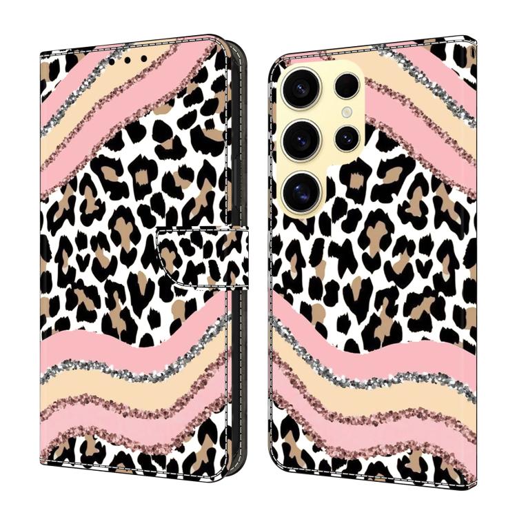 Custodia per telefono in ecopelle con effetto cristallo., For Samsung Galaxy S24 Ultra 5G