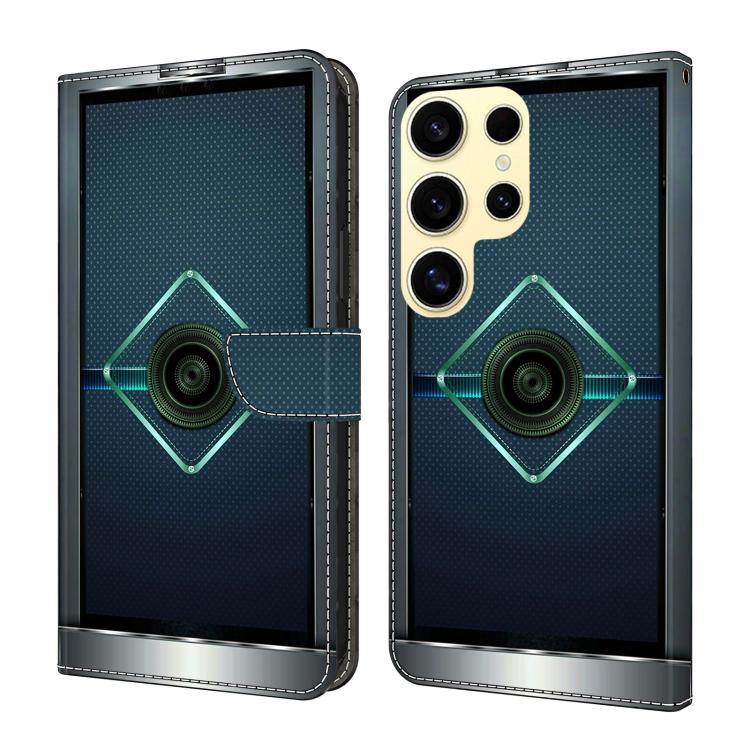 Custodia per telefono in ecopelle con effetto cristallo., For Samsung Galaxy S23 Ultra 5G
