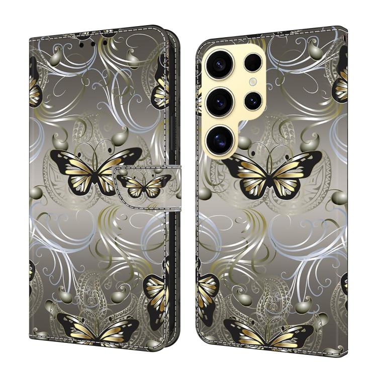 Custodia per telefono in ecopelle con effetto cristallo., For Samsung Galaxy S23 Ultra 5G
