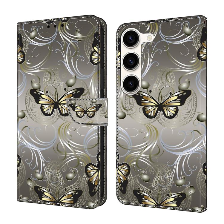 Custodia per telefono in ecopelle con effetto cristallo., For Samsung Galaxy S23+ 5G