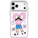 Adorabile custodia magnetica per telefono con motivo a cuori e doppia coda di cavallo., For iPhone 17 Pro Max, For iPhone 17 Pro, For iPhone 17, For iPhone Air