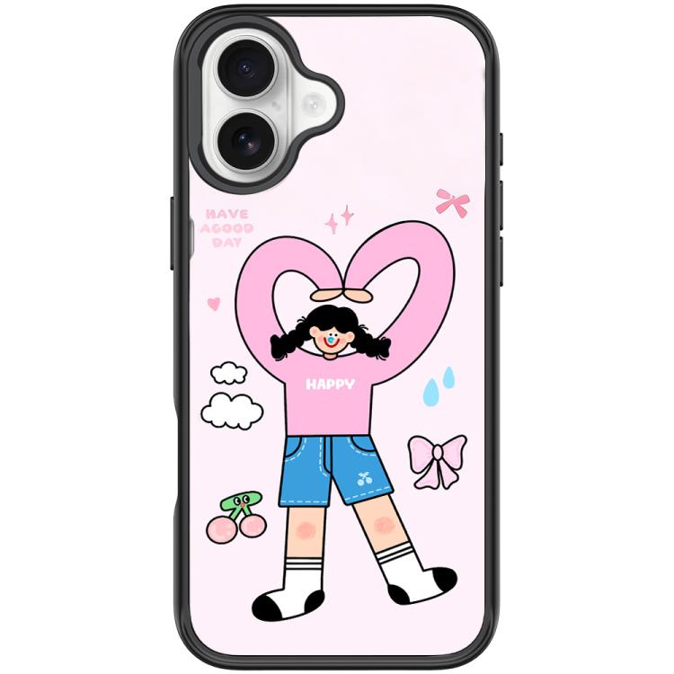 Adorabile custodia magnetica per telefono con motivo a cuori e doppia coda di cavallo., For iPhone 17 Pro Max, For iPhone 17 Pro, For iPhone 17, For iPhone Air
