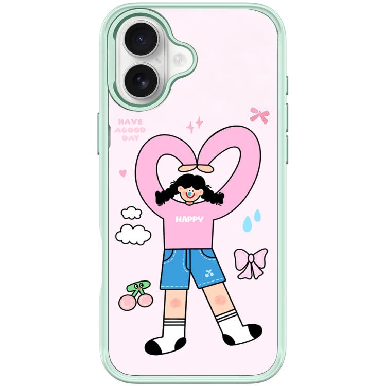 Adorabile custodia magnetica per telefono con motivo a cuori e doppia coda di cavallo., For iPhone 17 Pro Max, For iPhone 17 Pro, For iPhone 17, For iPhone Air