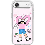 Adorabile custodia magnetica per telefono con motivo a cuori e doppia coda di cavallo., For iPhone 17 Pro Max, For iPhone 17 Pro, For iPhone 17, For iPhone Air
