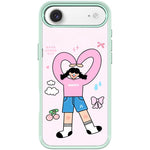 Adorabile custodia magnetica per telefono con motivo a cuori e doppia coda di cavallo., For iPhone 17 Pro Max, For iPhone 17 Pro, For iPhone 17, For iPhone Air