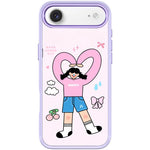 Adorabile custodia magnetica per telefono con motivo a cuori e doppia coda di cavallo., For iPhone 17 Pro Max, For iPhone 17 Pro, For iPhone 17, For iPhone Air