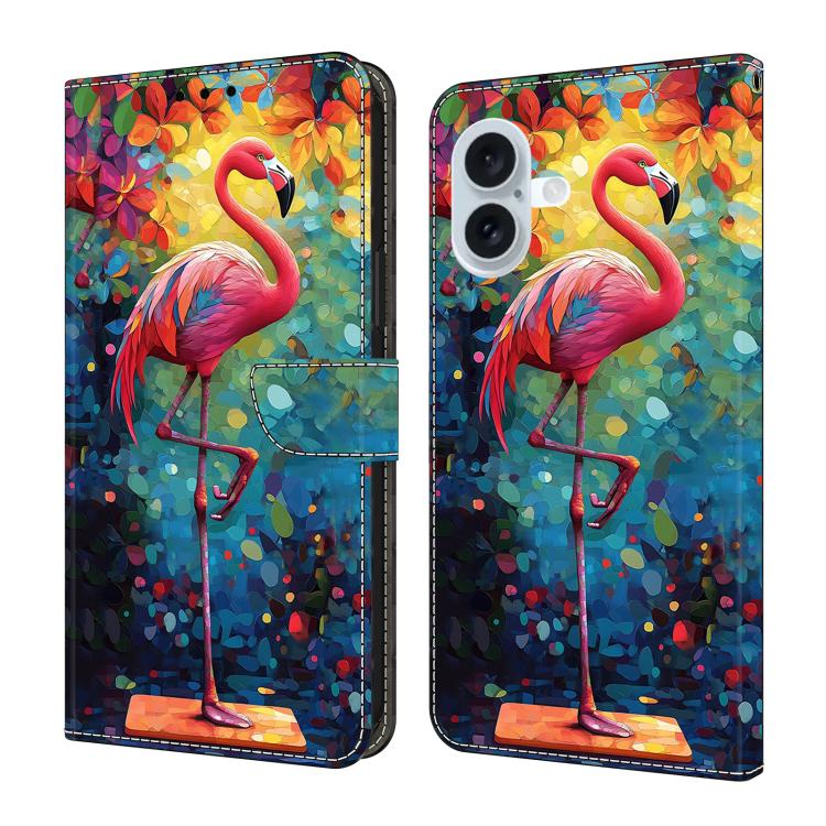 Custodia portafoglio in ecopelle effetto cristallo per iPhone 16