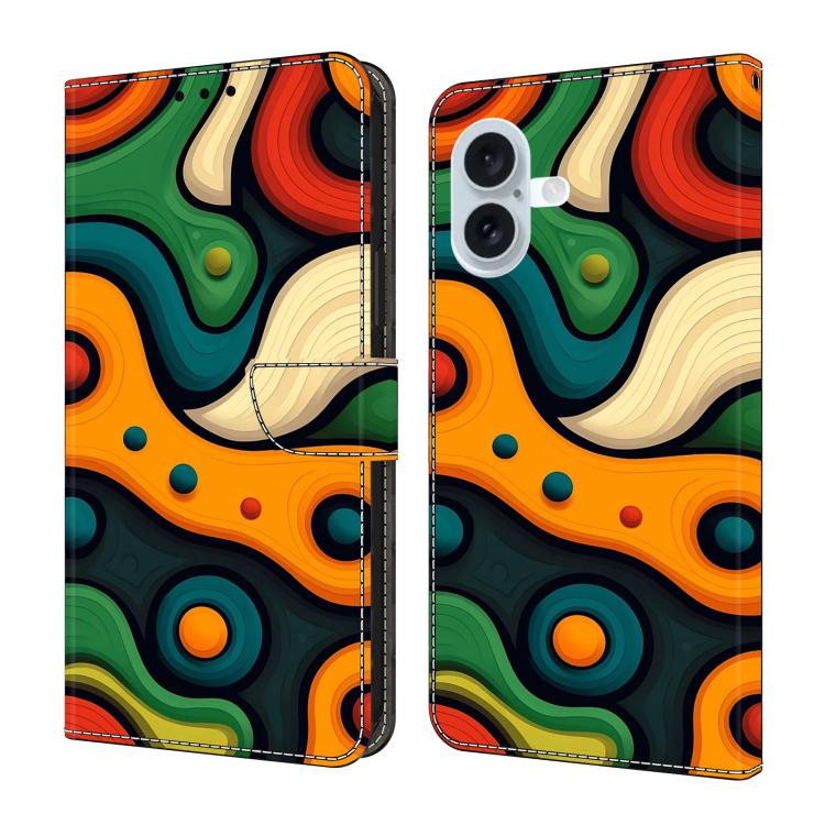 Custodia portafoglio in ecopelle effetto cristallo per iPhone 16