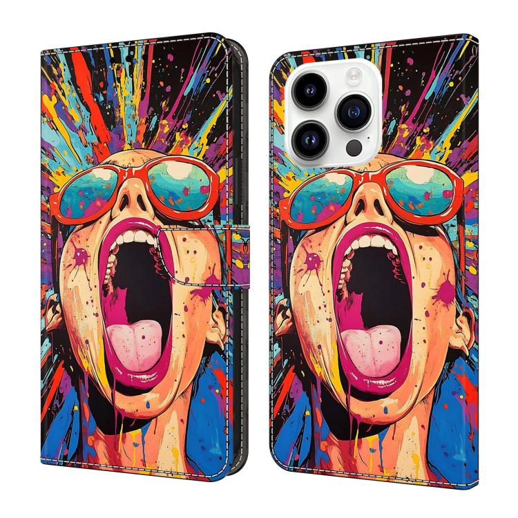Custodia portafoglio in ecopelle effetto cristallo per iPhone 15