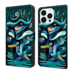 Custodia portafoglio in ecopelle effetto cristallo per iPhone 15