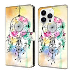Custodia portafoglio in ecopelle effetto cristallo per iPhone 15