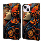 Custodia per telefono in ecopelle con effetto cristallo., For iPhone 15 Plus