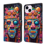 Custodia per telefono in ecopelle con effetto cristallo., For iPhone 15 Plus
