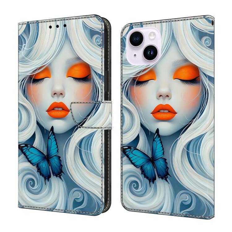 Custodia per telefono in ecopelle con effetto cristallo., For iPhone 15 Plus