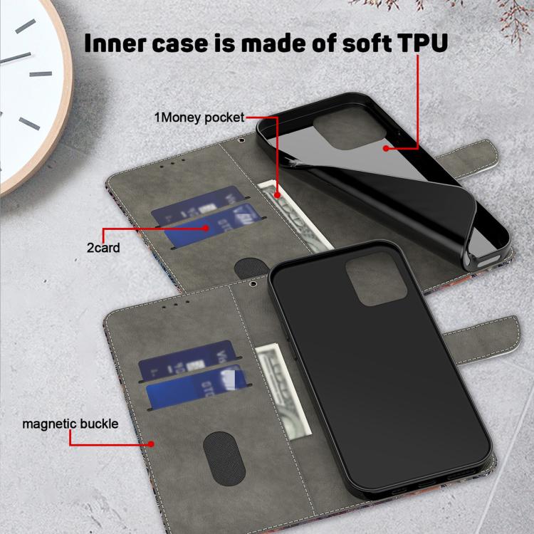 Custodia per telefono in ecopelle con effetto cristallo., For iPhone 16 Plus