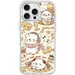 Adorabile custodia magnetica per telefono con motivo gatto e caffè., For iPhone 16 Pro Max, For iPhone 16 Pro, For iPhone 16 Plus, For iPhone 16