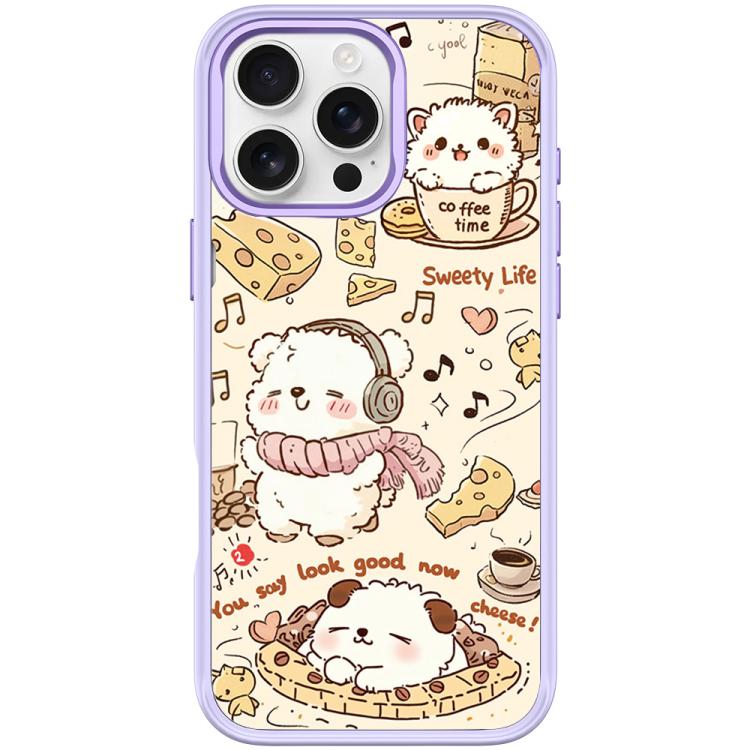 Adorabile custodia magnetica per telefono con motivo gatto e caffè., For iPhone 16 Pro Max, For iPhone 16 Pro, For iPhone 16 Plus, For iPhone 16
