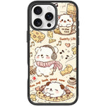 Adorabile custodia magnetica per telefono con motivo gatto e caffè., For iPhone 16 Pro Max, For iPhone 16 Pro, For iPhone 16 Plus, For iPhone 16