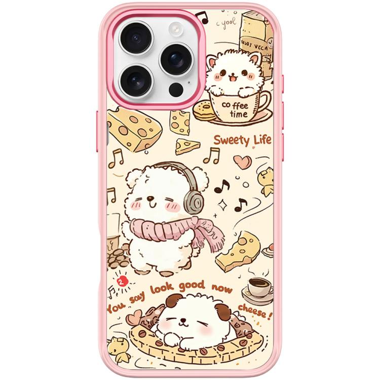 Adorabile custodia magnetica per telefono con motivo gatto e caffè., For iPhone 16 Pro Max, For iPhone 16 Pro, For iPhone 16 Plus, For iPhone 16