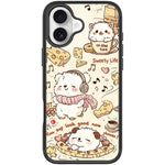Adorabile custodia magnetica per telefono con motivo gatto e caffè., For iPhone 16 Pro Max, For iPhone 16 Pro, For iPhone 16 Plus, For iPhone 16