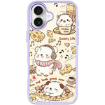 Adorabile custodia magnetica per telefono con motivo gatto e caffè., For iPhone 16 Pro Max, For iPhone 16 Pro, For iPhone 16 Plus, For iPhone 16