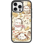 Adorabile custodia magnetica per telefono con motivo gatto e caffè., For iPhone 15 Pro Max, For iPhone 15 Pro