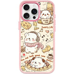 Adorabile custodia magnetica per telefono con motivo gatto e caffè., For iPhone 15 Pro Max, For iPhone 15 Pro