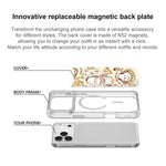 Adorabile custodia magnetica per telefono con motivo gatto e caffè., For iPhone 15 Pro Max, For iPhone 15 Pro