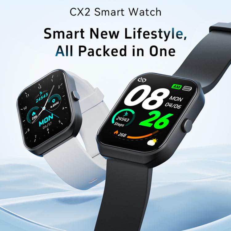 Smartwatch CX2 con schermo TFT a colori da 1,95 pollici, chiamate Bluetooth e supporto per il monitoraggio della salute.