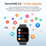 Smartwatch CX2 con schermo TFT a colori da 1,95 pollici, chiamate Bluetooth e supporto per il monitoraggio della salute.