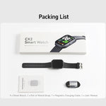Smartwatch CX2 con schermo TFT a colori da 1,95 pollici, chiamate Bluetooth e supporto per il monitoraggio della salute.