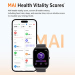 Smartwatch CX2 con schermo TFT a colori da 1,95 pollici, chiamate Bluetooth e supporto per il monitoraggio della salute.