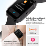 Smartwatch CX2 con schermo TFT a colori da 1,95 pollici, chiamate Bluetooth e supporto per il monitoraggio della salute.